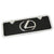 Lexus Logo Mini License Plate Kit (Chrome on Black) - Custom Werks