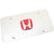 Honda Logo License Plate (Red on Chrome) - Custom Werks