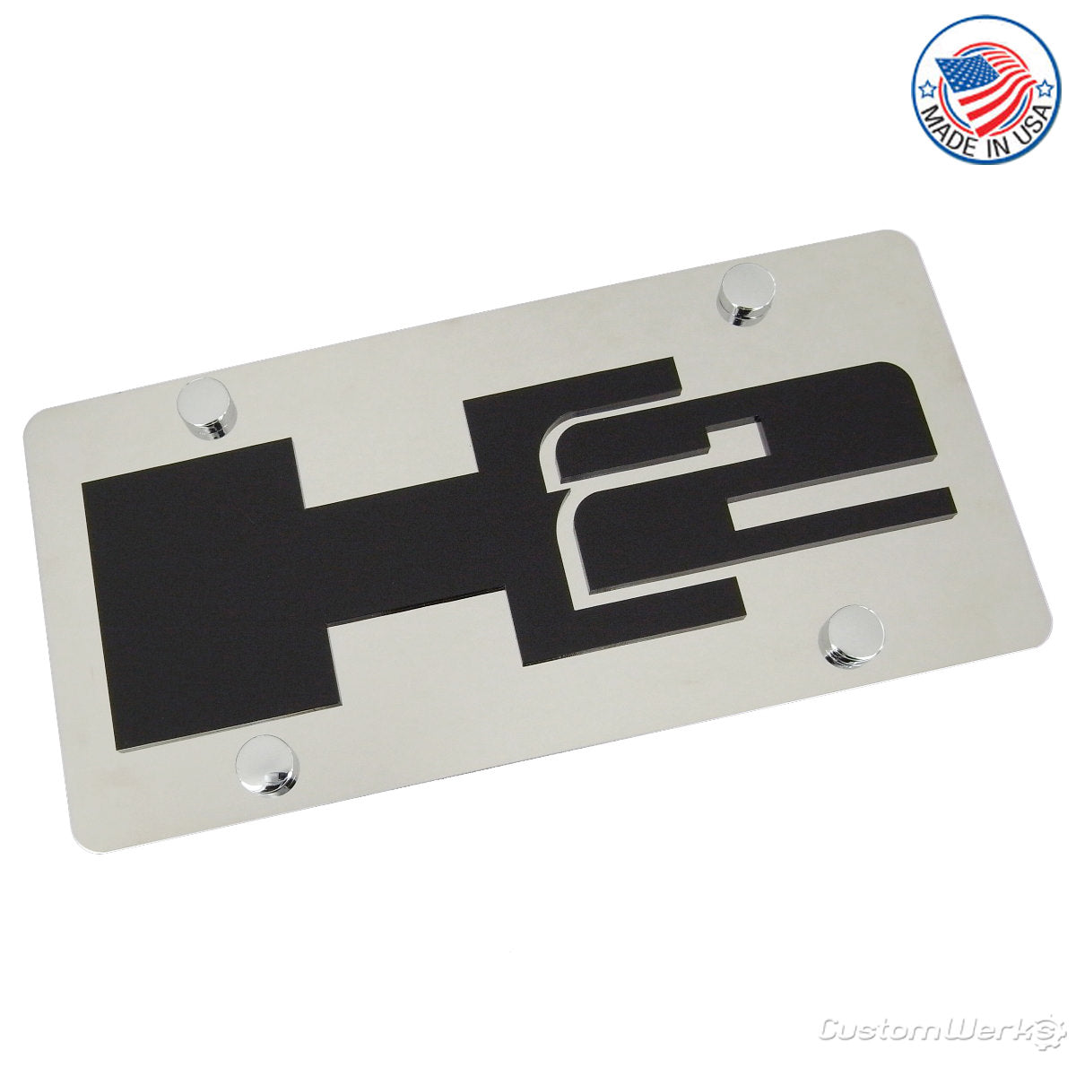 Hummer H2 Logo License Plate (Chrome) - Custom Werks