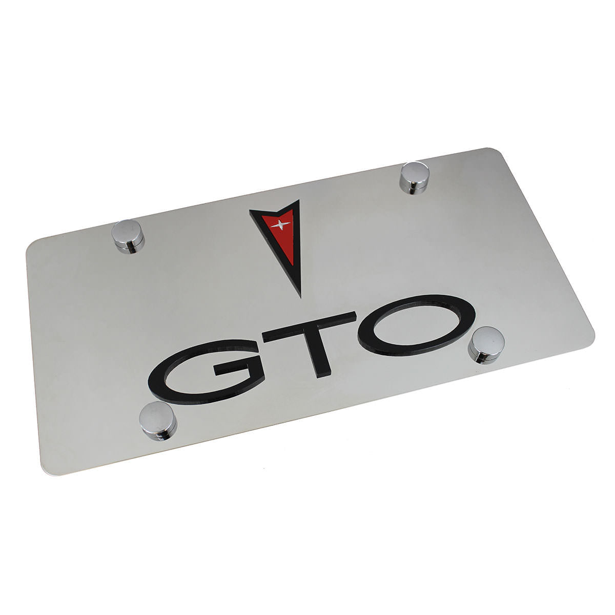 Pontiac Dual Logo Gto License Plate (Chrome) - Custom Werks