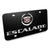 Cadillac Dual Logo Escalade License Plate (Chrome on Black)