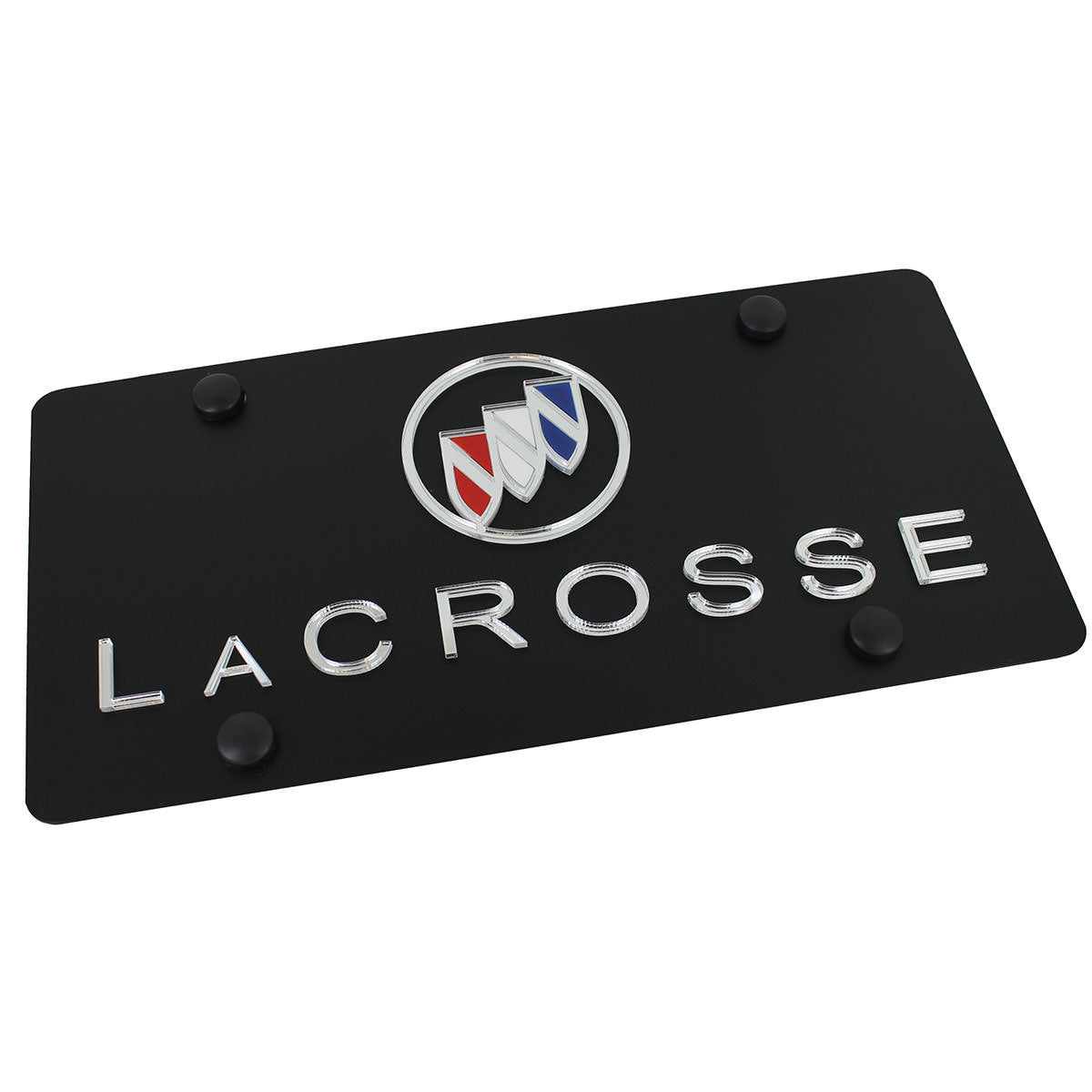 Buick Dual Logo LaCrosse License Plate (Black) - Custom Werks