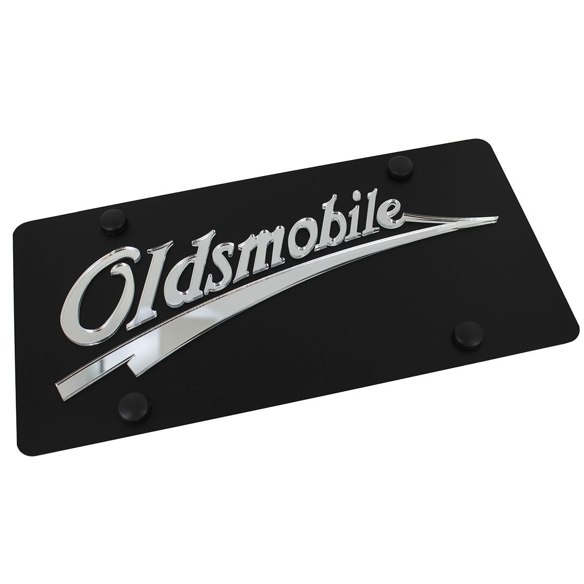 Oldsmobile Retro Name License Plate (Black) - Custom Werks