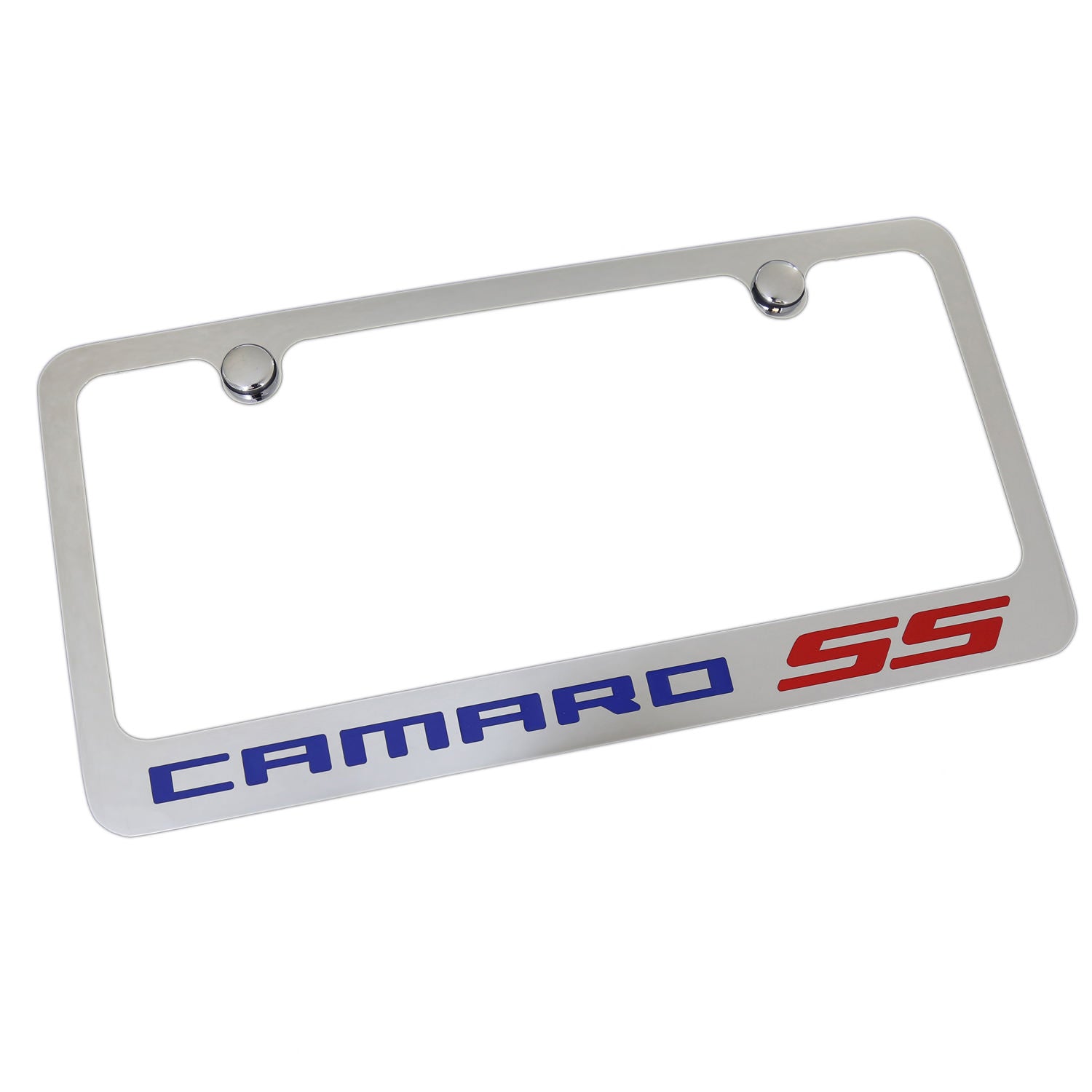 Chevrolet Camaro SS Blue License Plate Frame (Black) - Custom Werks