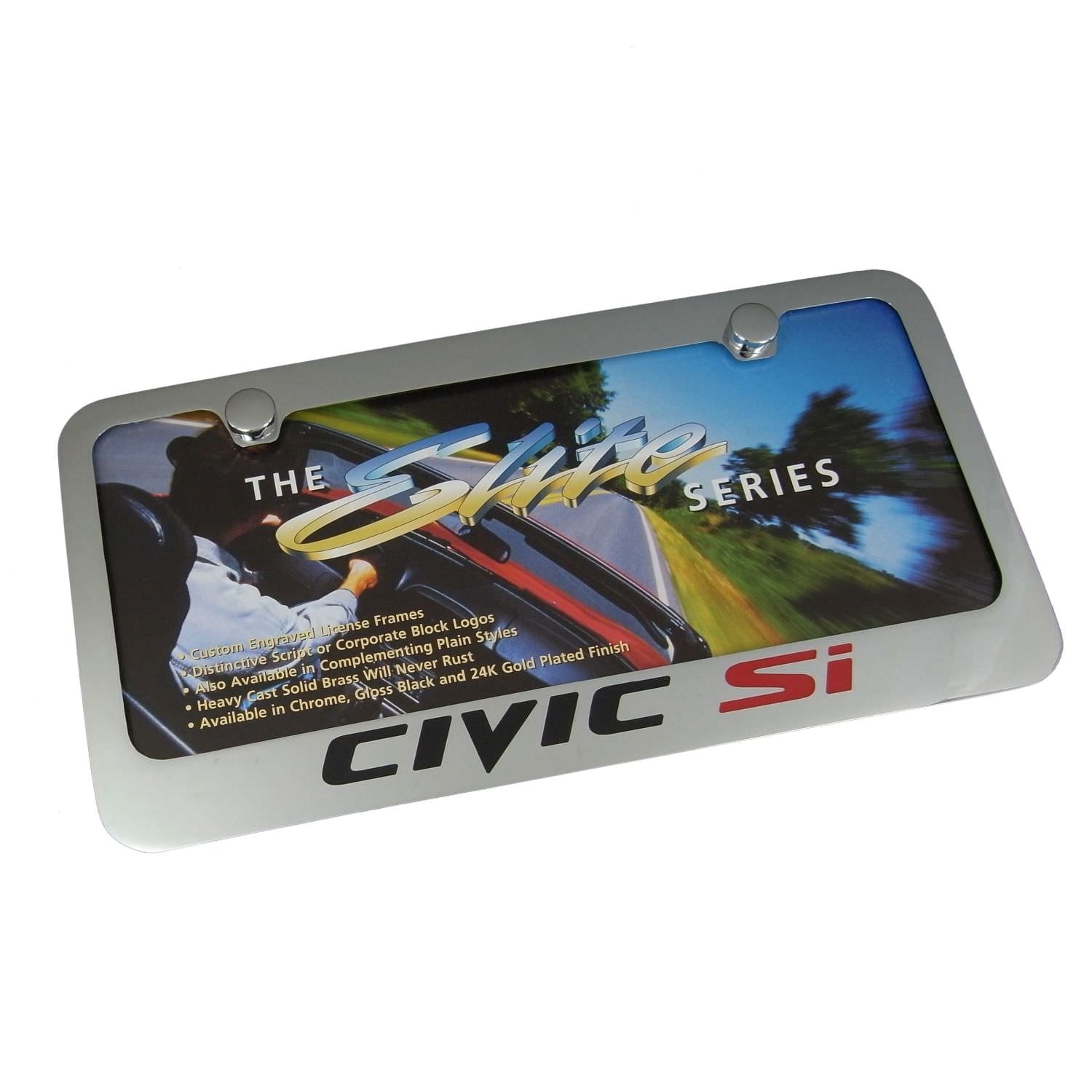 Honda Civic Si License Plate Frame (Chrome) - Custom Werks