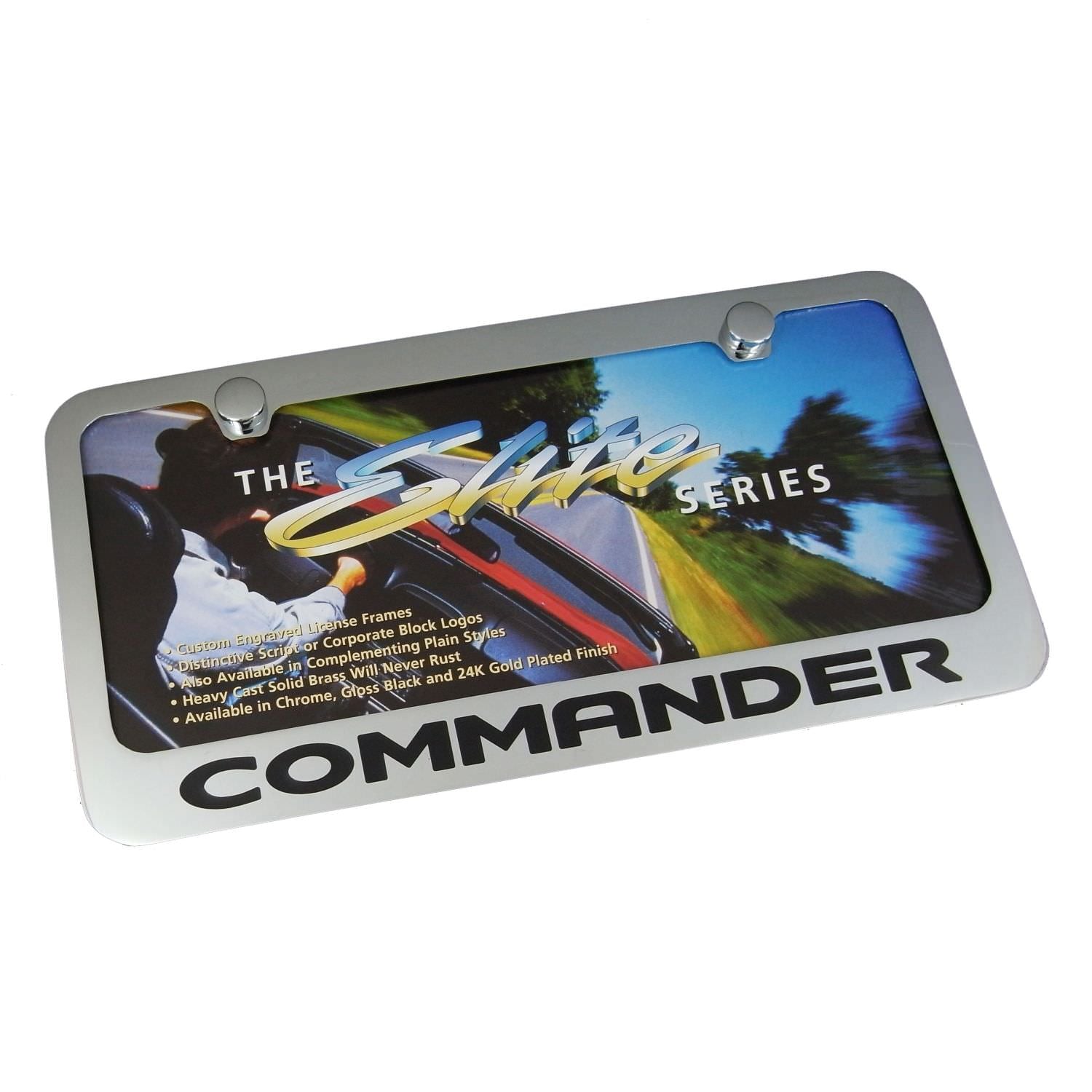Jeep Commander License Plate Frame (Chrome) - Custom Werks