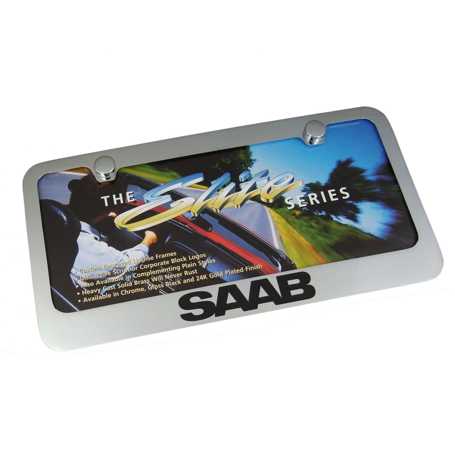 SAAB License Plate Frame (Chrome) - Custom Werks