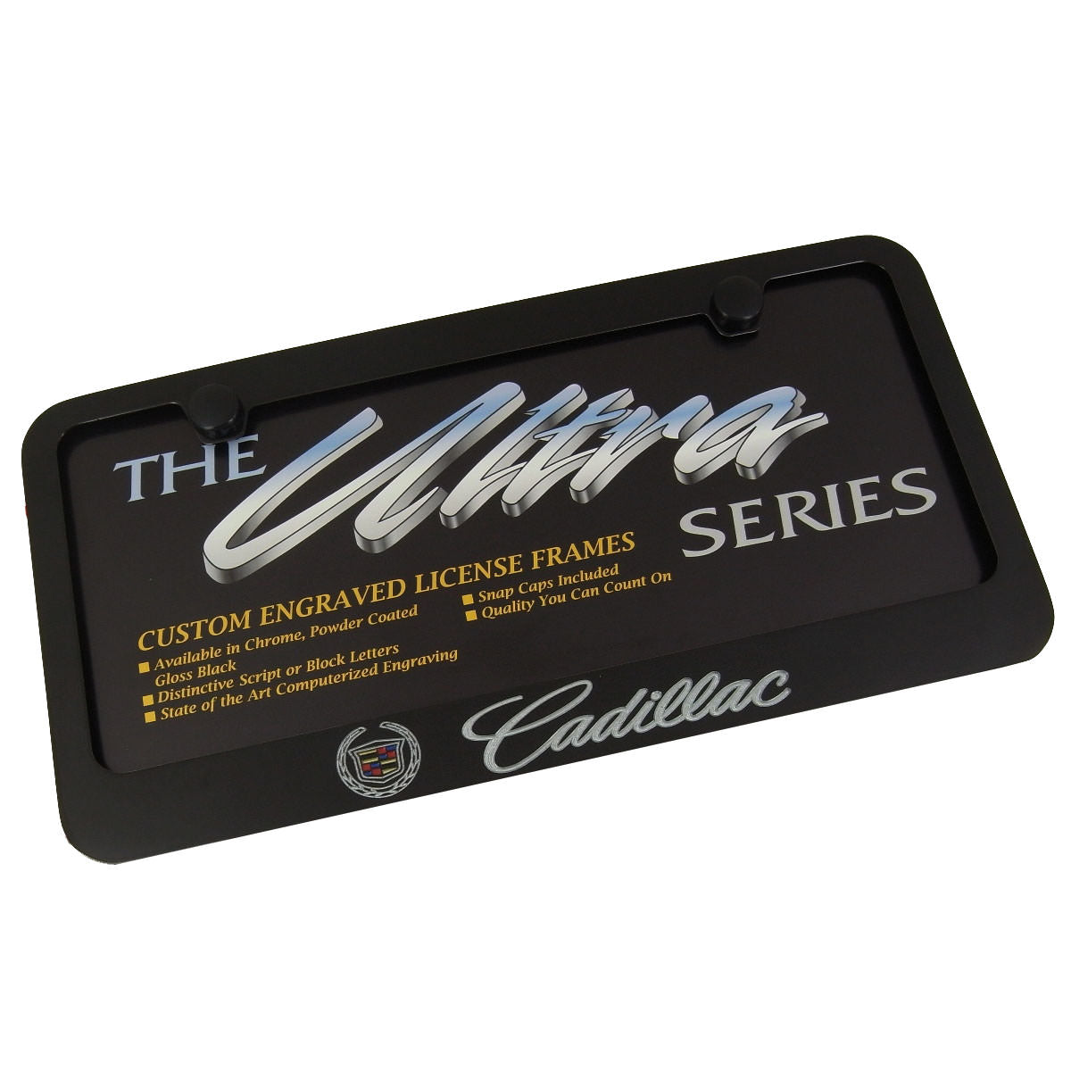 Cadillac License Plate Frame (Black) - Custom Werks