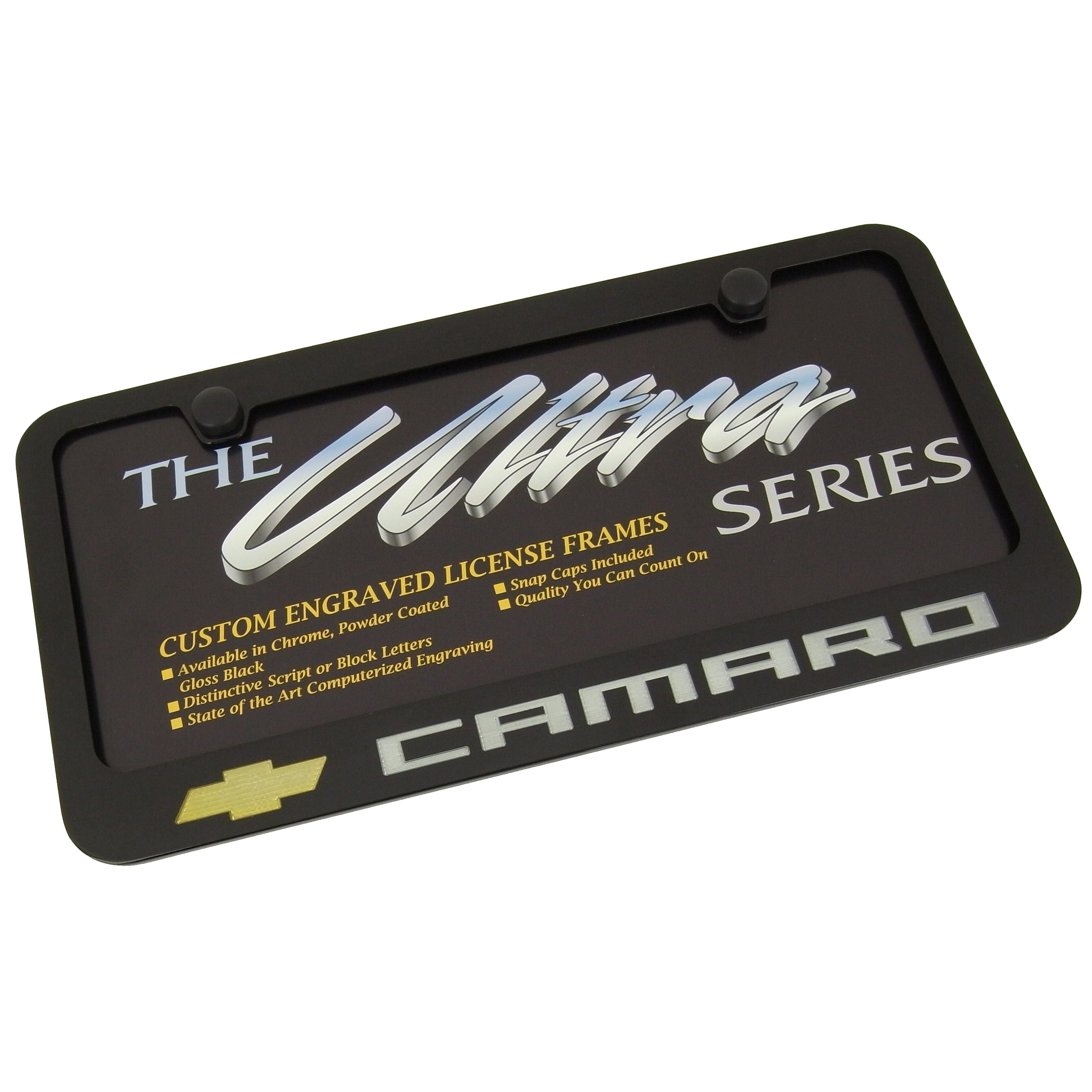 Chevy Camaro License Plate Frame (Black) - Custom Werks