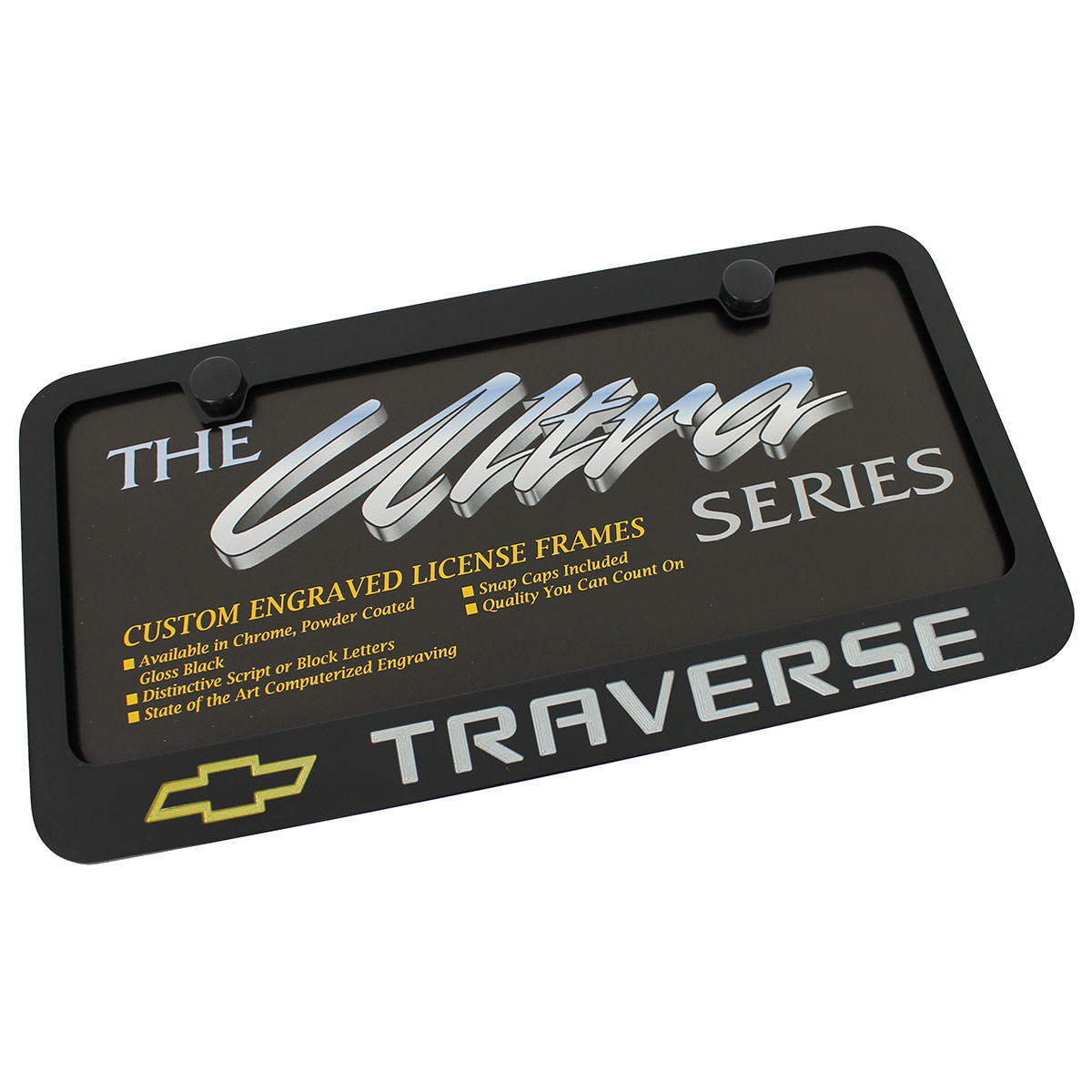 Chevy Traverse License Plate Frame (Black) - Custom Werks