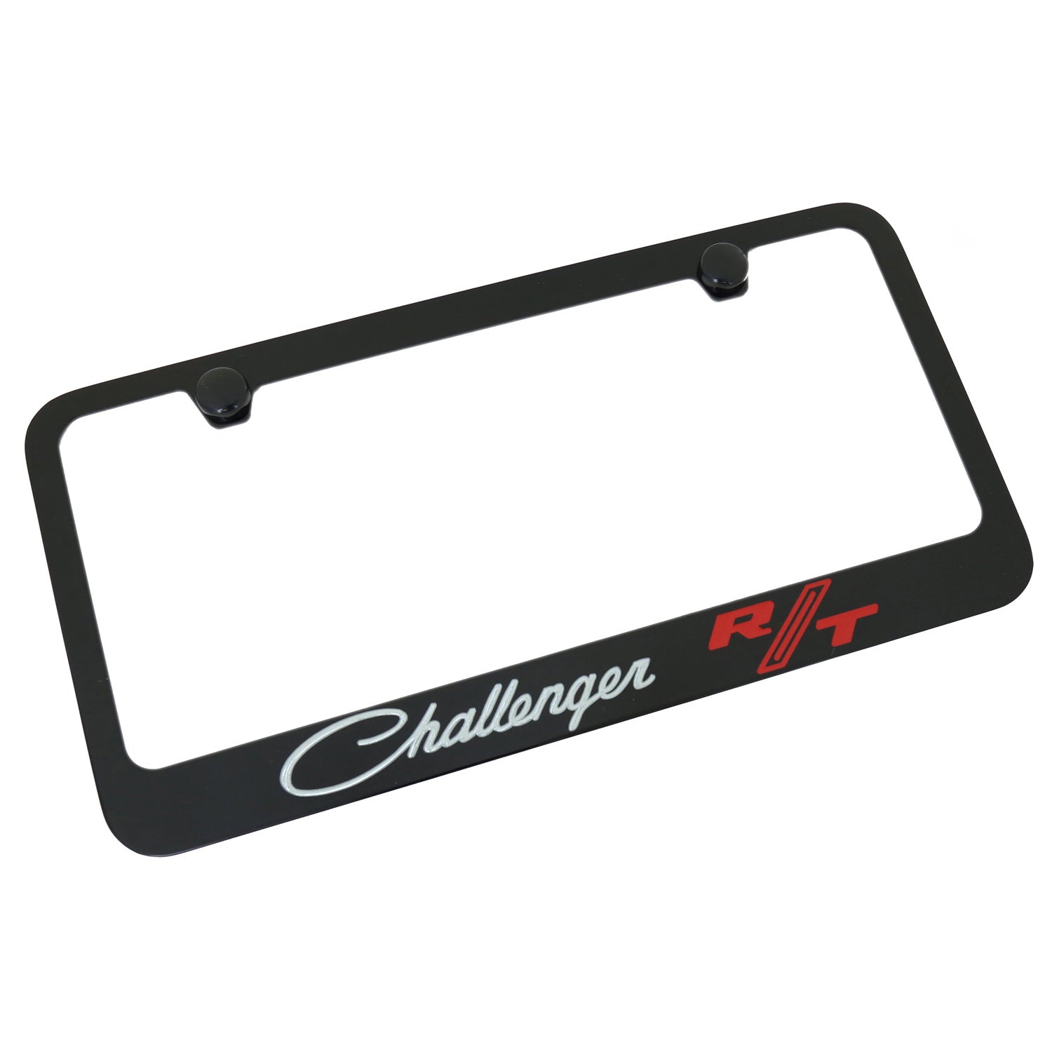 Dodge Challenger RT Classic Logo License Plate Frame (Black) - Custom Werks