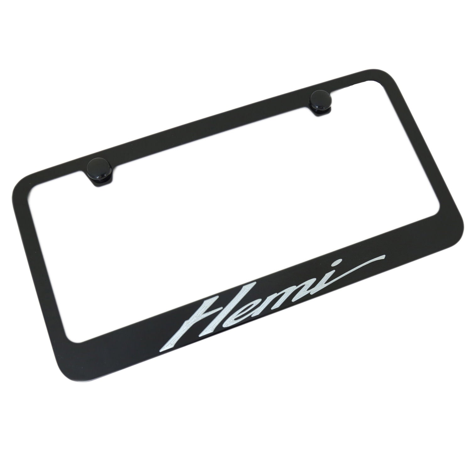 Chrysler Hemi California Script License Plate Frame (Black) - Custom Werks