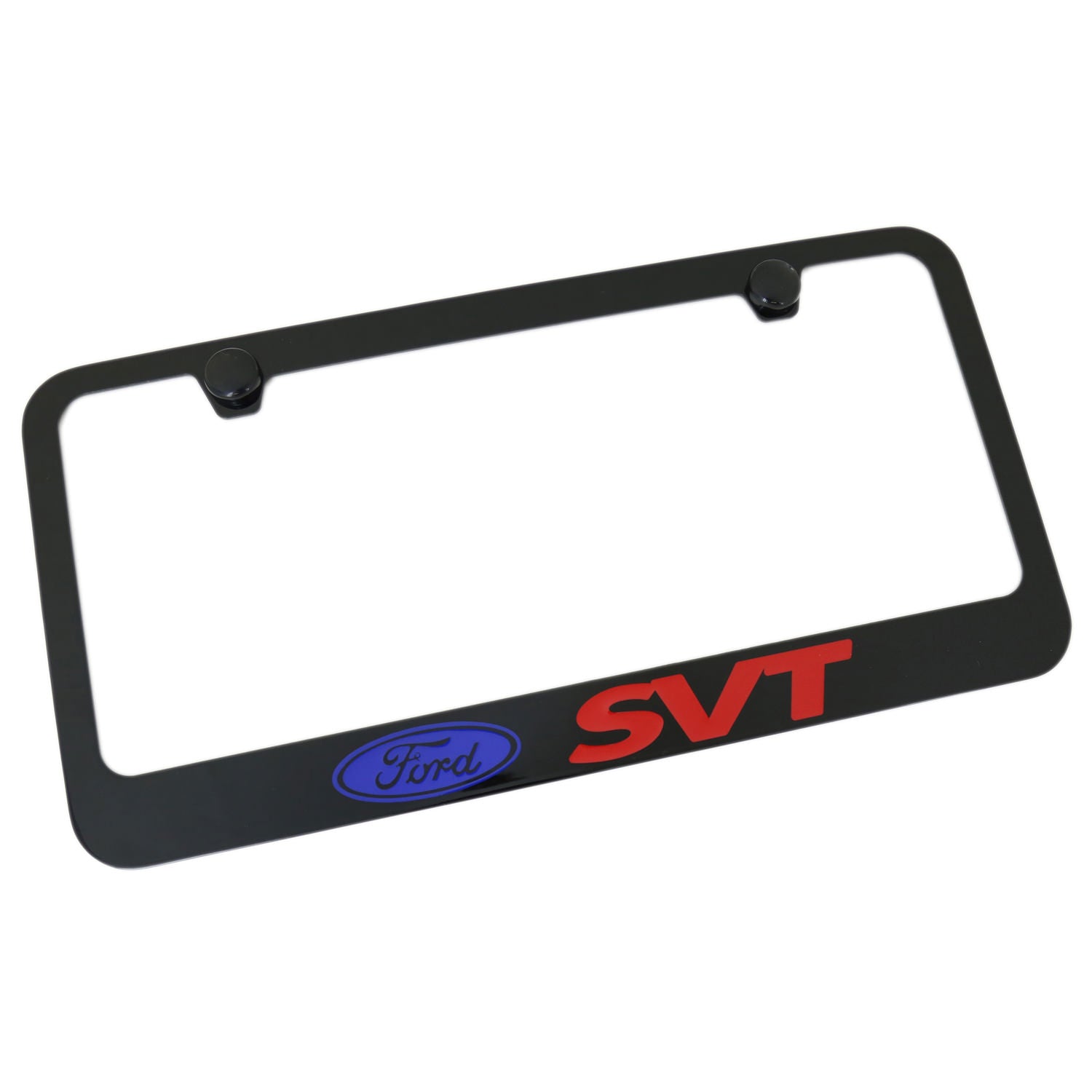 Ford SVT Red Name License Plate Frame (Black) - Custom Werks
