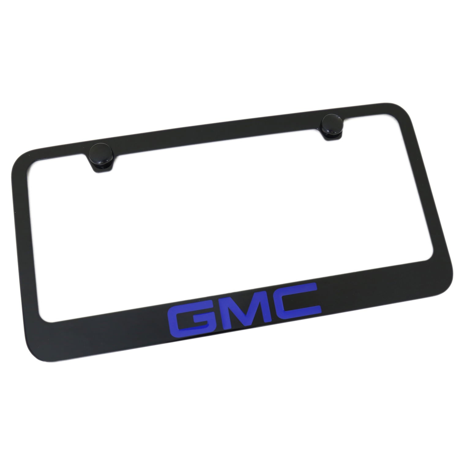 GMC Blue Logo License Plate Frame (Black) - Custom Werks