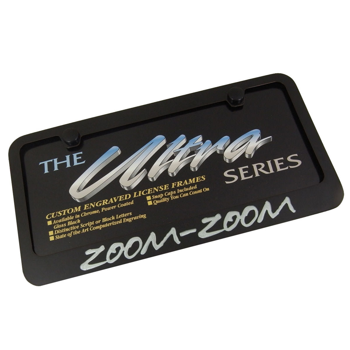 Mazda Zoom Zoom License Plate Frame (Black) - Custom Werks