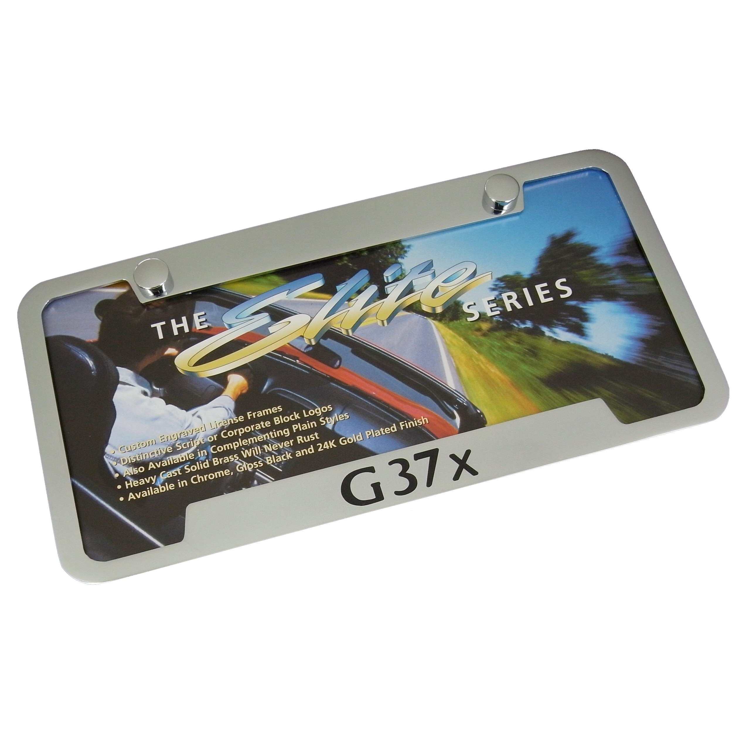 Infiniti G37X License Plate Frame (Chrome) - Custom Werks