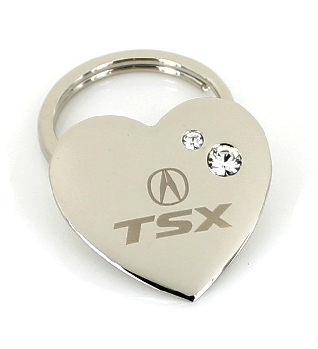 Acura TSX Heart Shape Keychain (Chrome) - Custom Werks