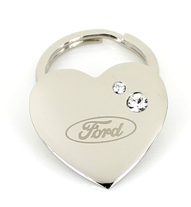 Ford Heart Shape Keychain (Chrome) - Custom Werks