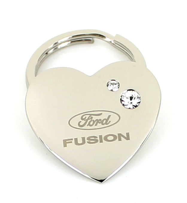 Ford Fusion Heart Shape Keychain (Chrome) - Custom Werks