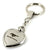 Ford Mustang Heart Shape Chain Keychain (Chrome) - Custom Werks