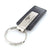 Ford Mustang Rectangular Leather Key Chain (Black) - Custom Werks