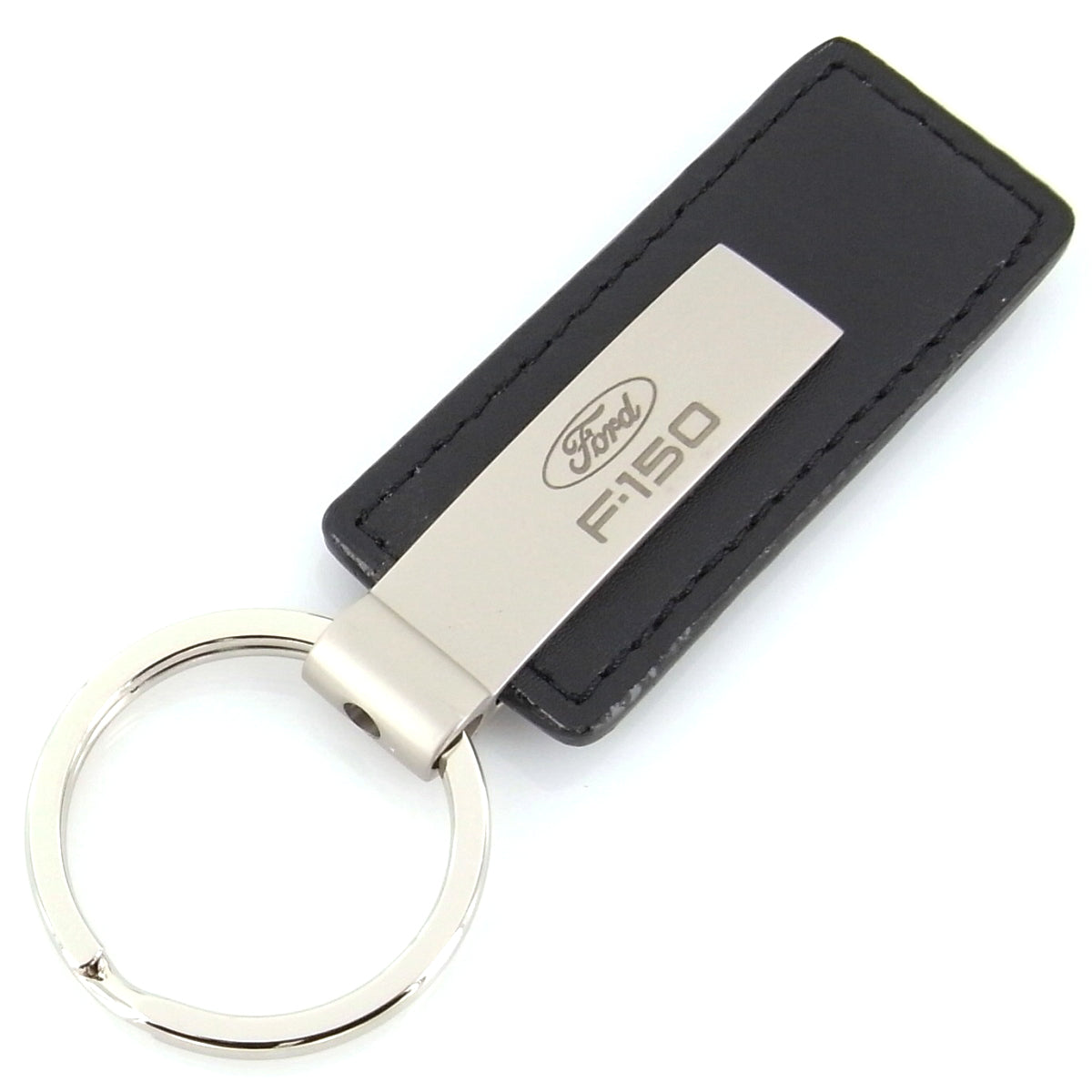 Ford F-150 Rectangular Leather Key Chain (Black) - Custom Werks