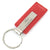 Ford Fusion Rectangular Leather Key Chain (Red) - Custom Werks