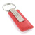 Ford Fusion Rectangular Leather Key Chain (Red) - Custom Werks