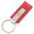 Ford Fiesta Rectangular Leather Key Chain (Red) - Custom Werks