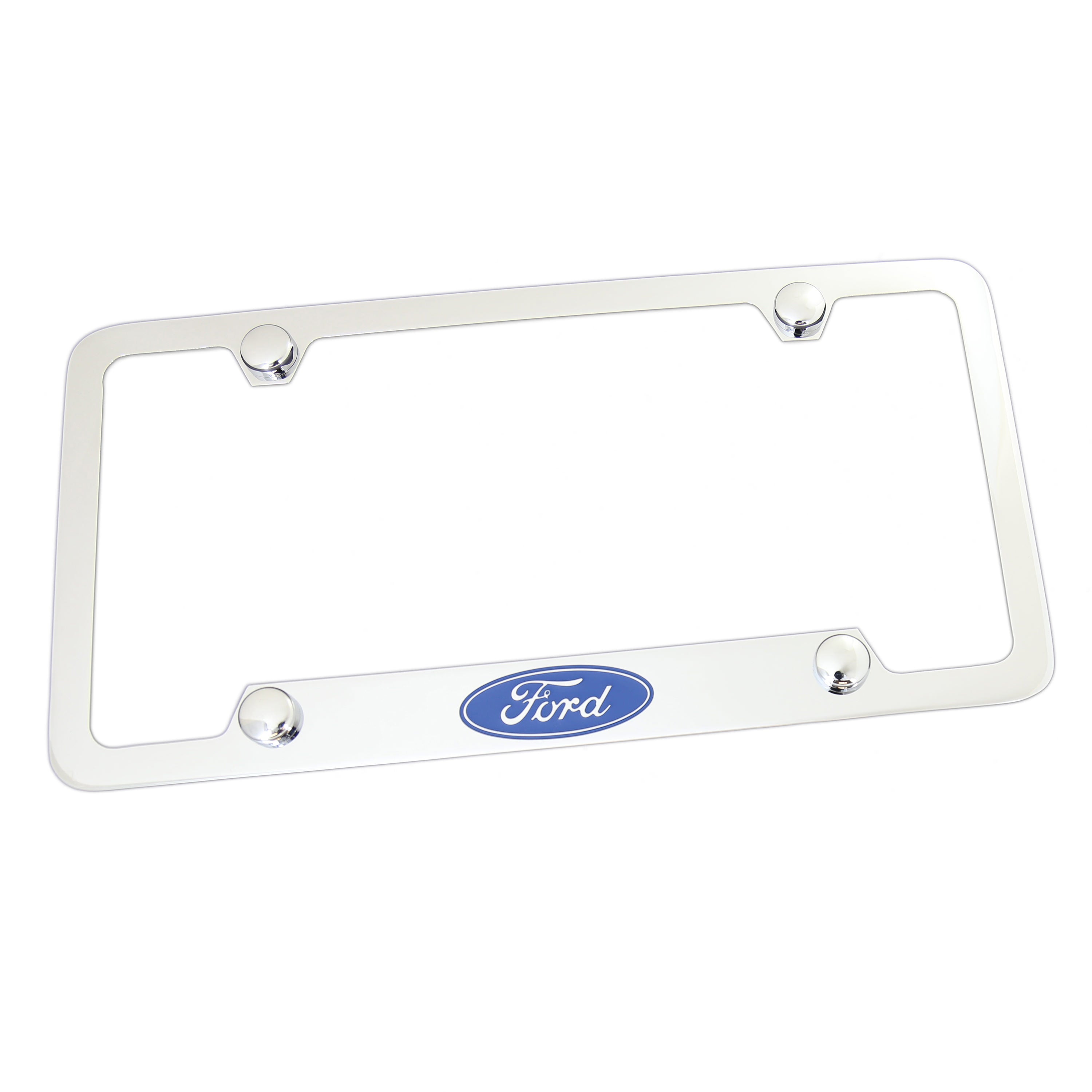 Ford License Plate Frame With Holes 4 Holes (Chrome) - Custom Werks