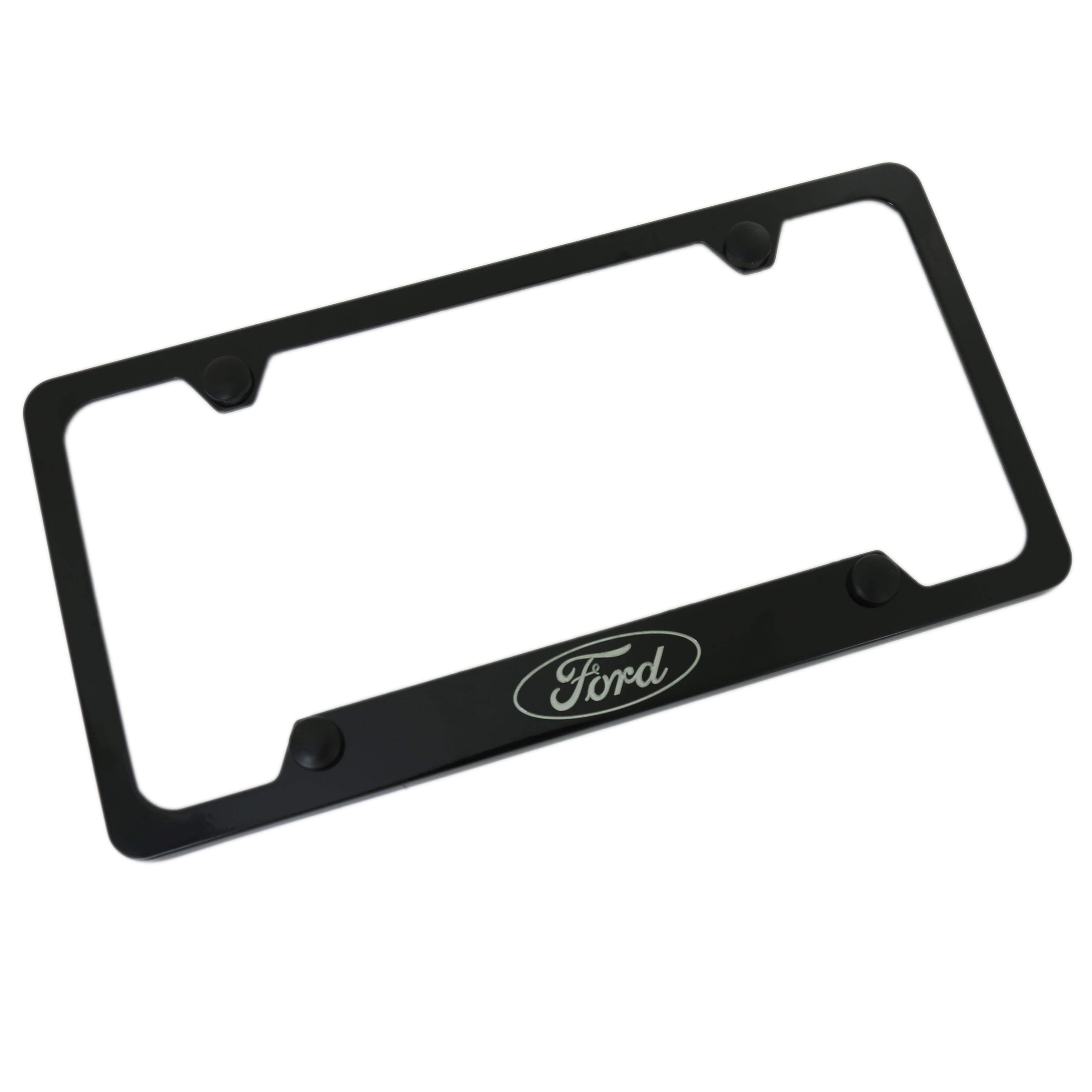 Ford License Plate Frame With 4 Holes (Black) - Custom Werks
