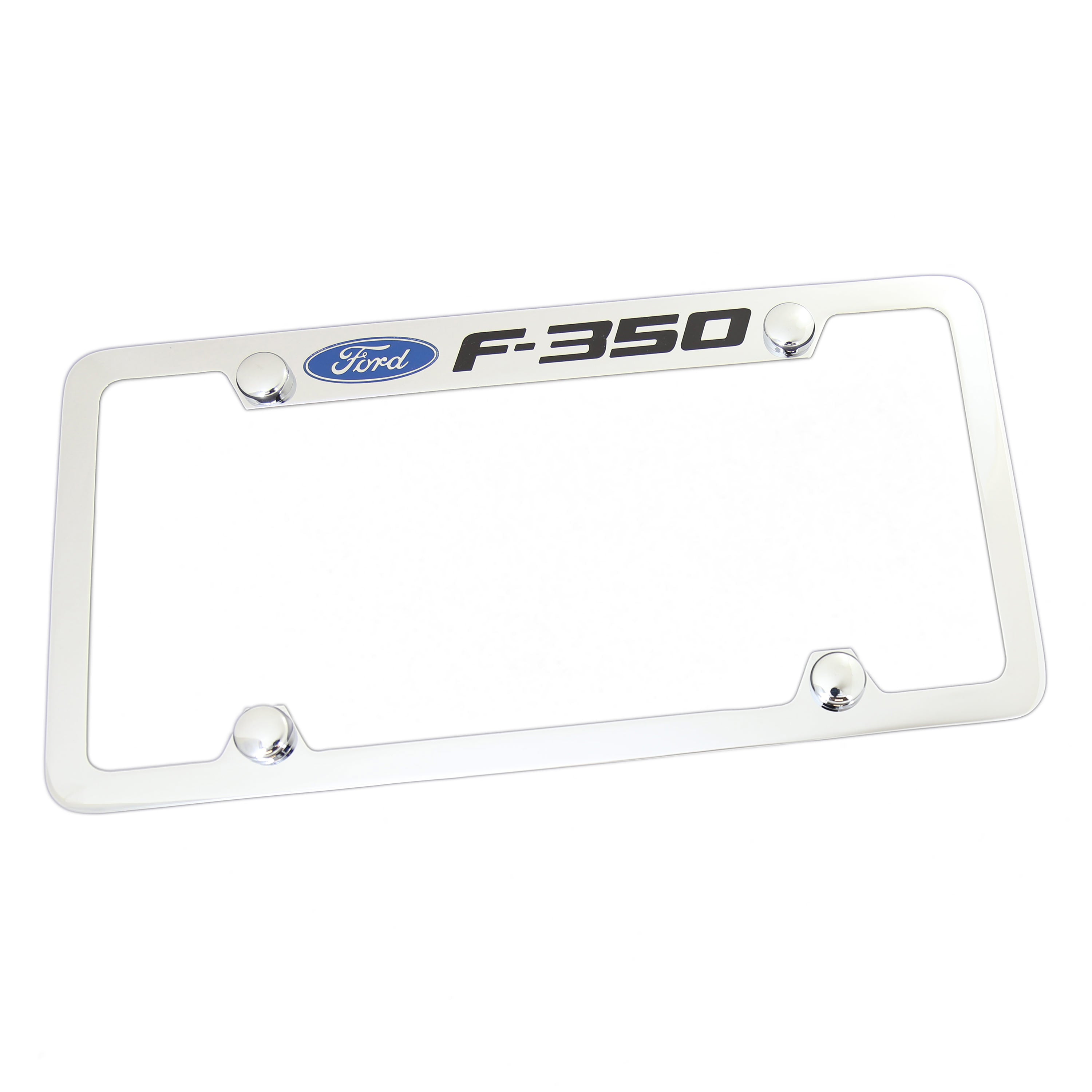 Ford F350 License Plate Frame With 4 Holes (Chrome) - Custom Werks