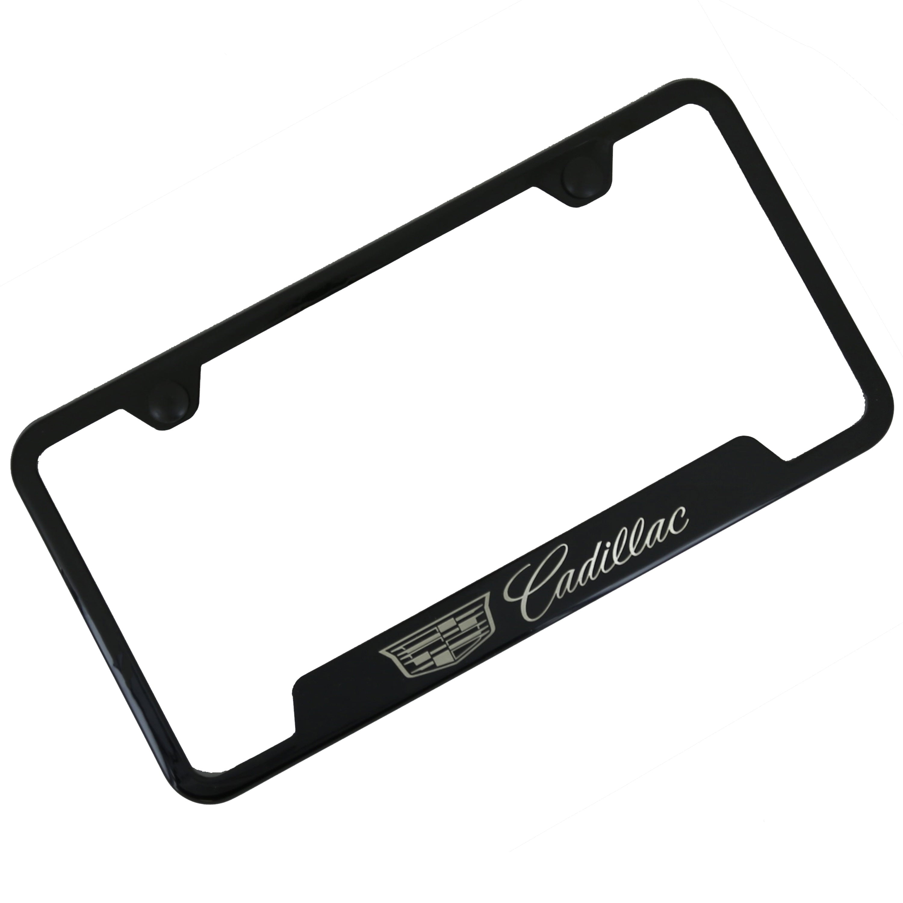 Cadillac New Logo Cut Out License Plate Frame (Black) - Custom Werks