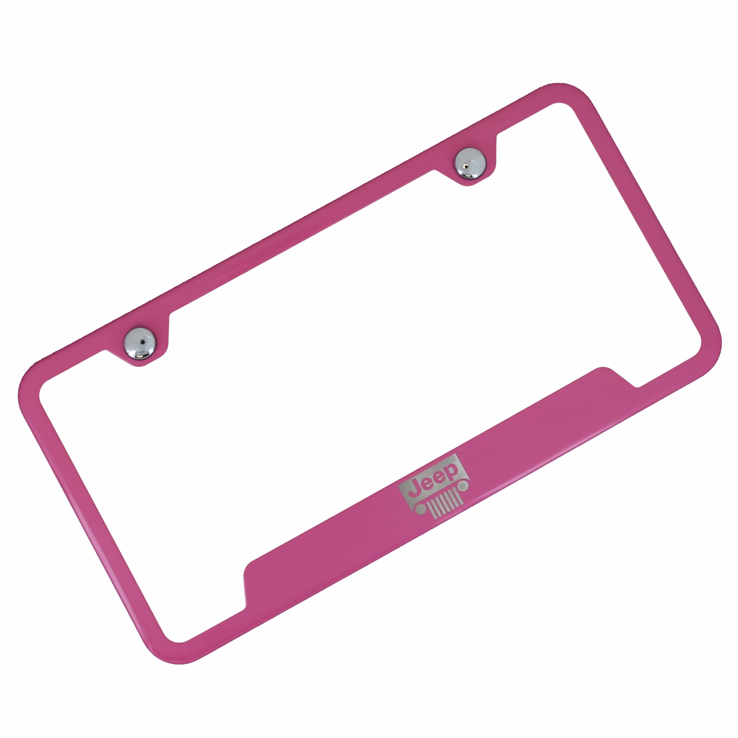 Jeep Grille Cut Out License Plate Frame (Pink) - Custom Werks