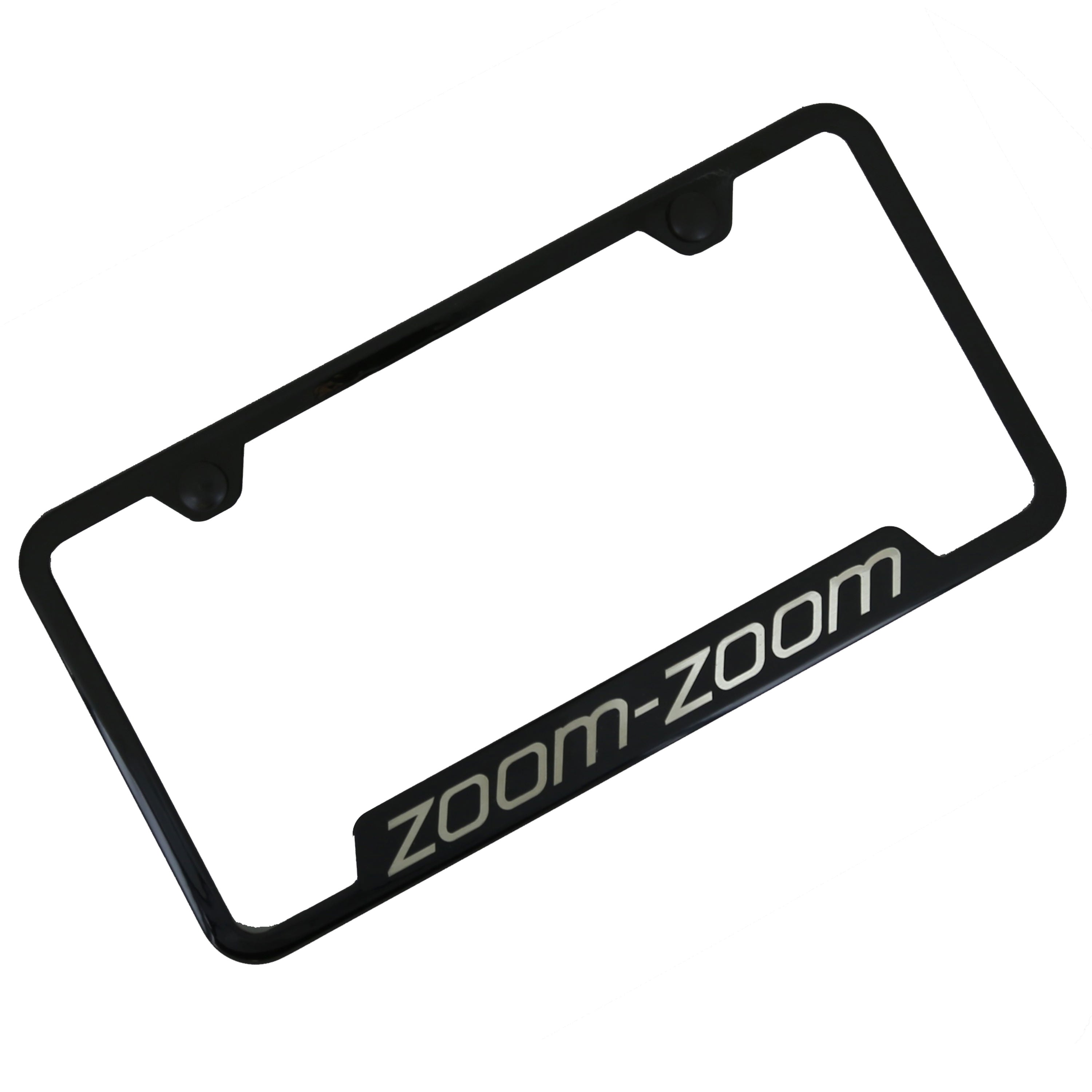 Mazda Zoom Zoom Cut Out License Plate Frame (Black) - Custom Werks