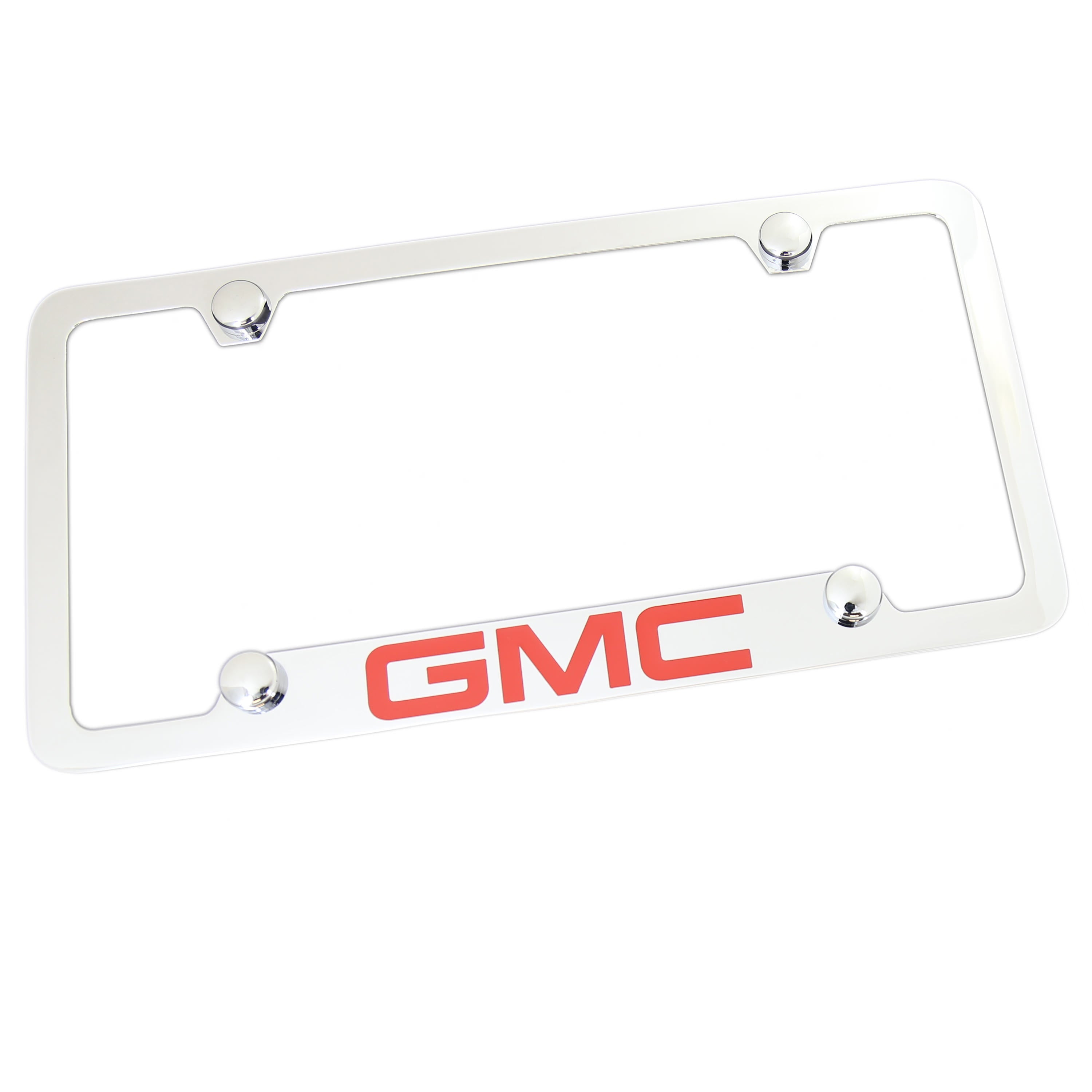 GMC Logo License Plate Frame With Holes (Chrome) - Custom Werks