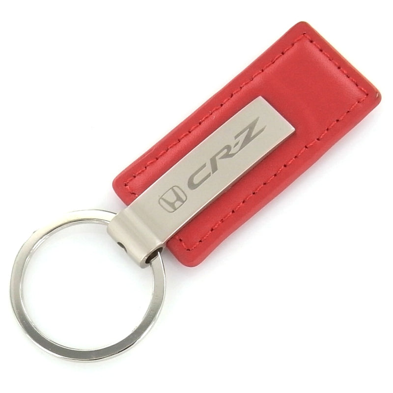 Honda CR-Z Rectangular Leather Key Chain (Red) - Custom Werks