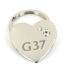 Infiniti G37 Satin-Chrome Valet Key Fob Authentic Logo Key Chain Key R –