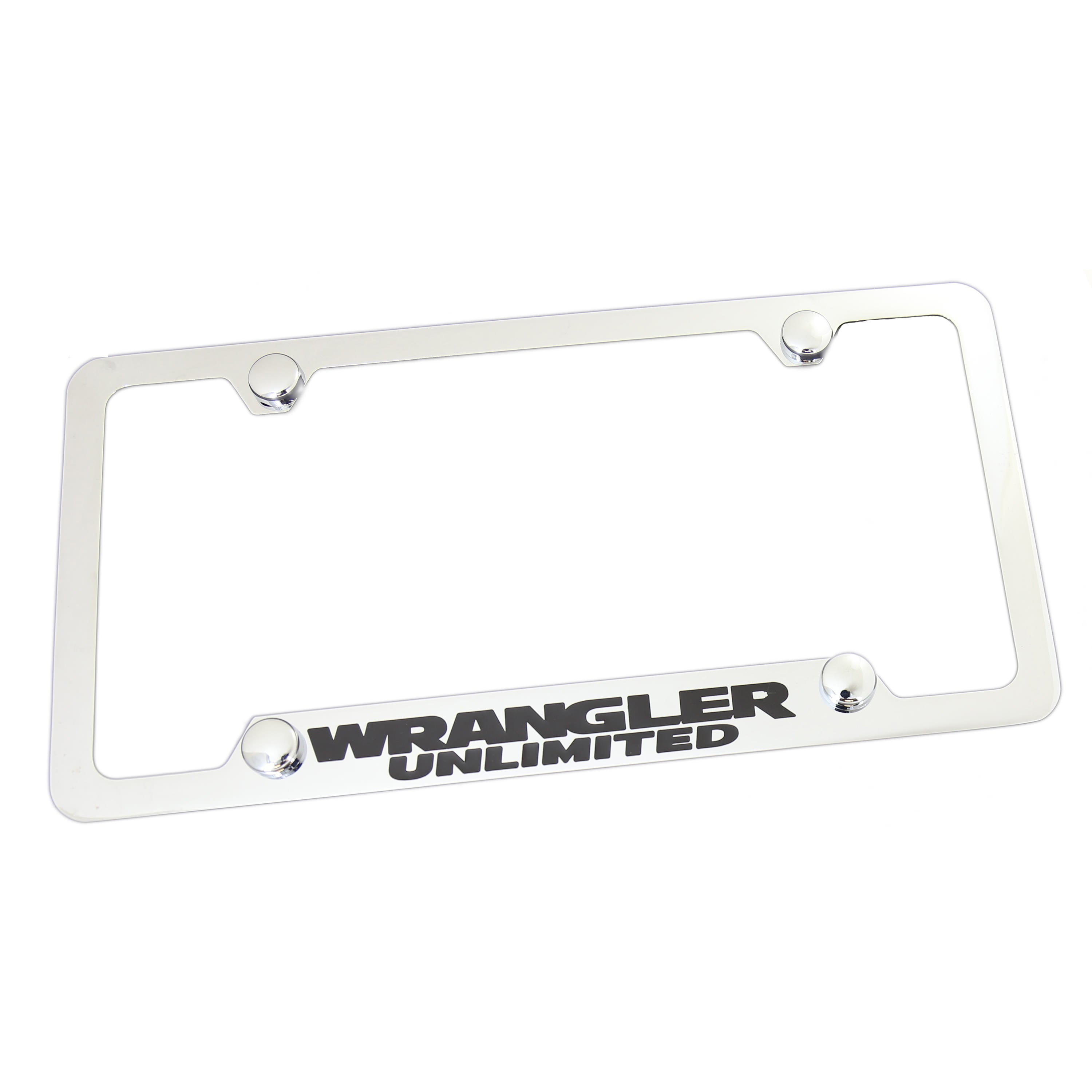 Jeep Wrangler Unlimited License Plate Frame With 4 Hole (Chrome) - Custom Werks