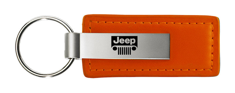 Jeep keychain clearance leather