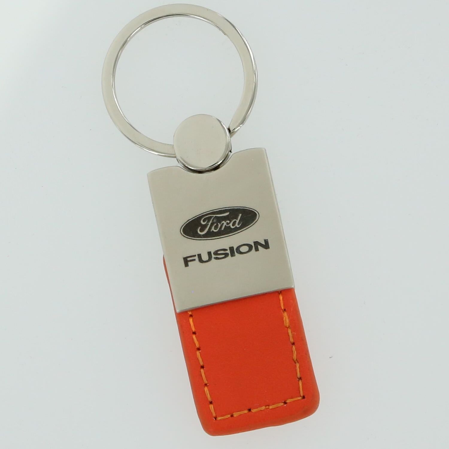 Ford Fusion Leather Key Ring (Orange) - Custom Werks
