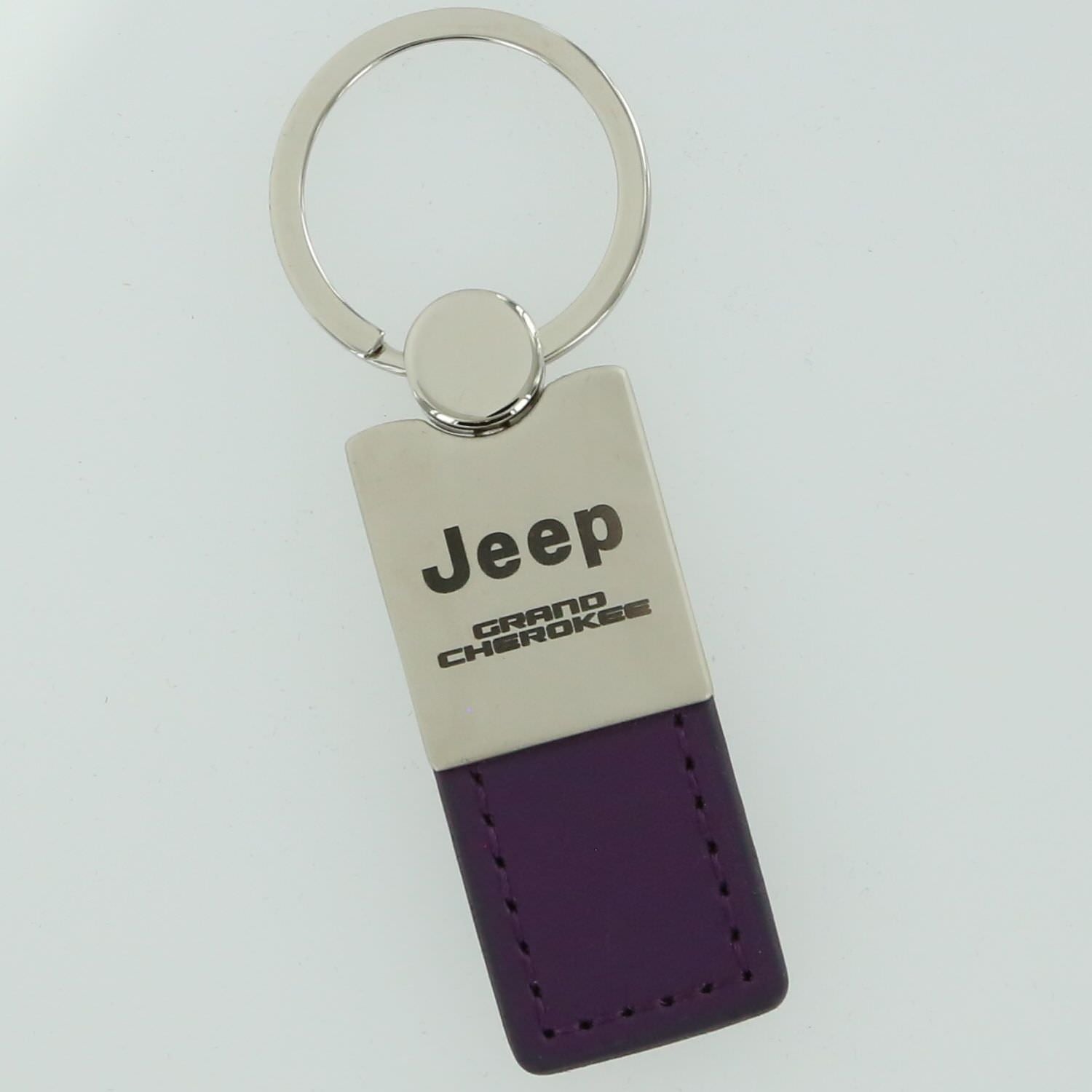 Jeep Grand Cherokee Leather Key Ring (Purple) - Custom Werks
