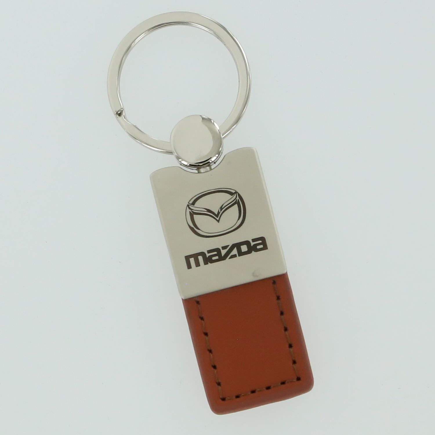 Mazda Leather Leather Key Ring (Brown) - Custom Werks