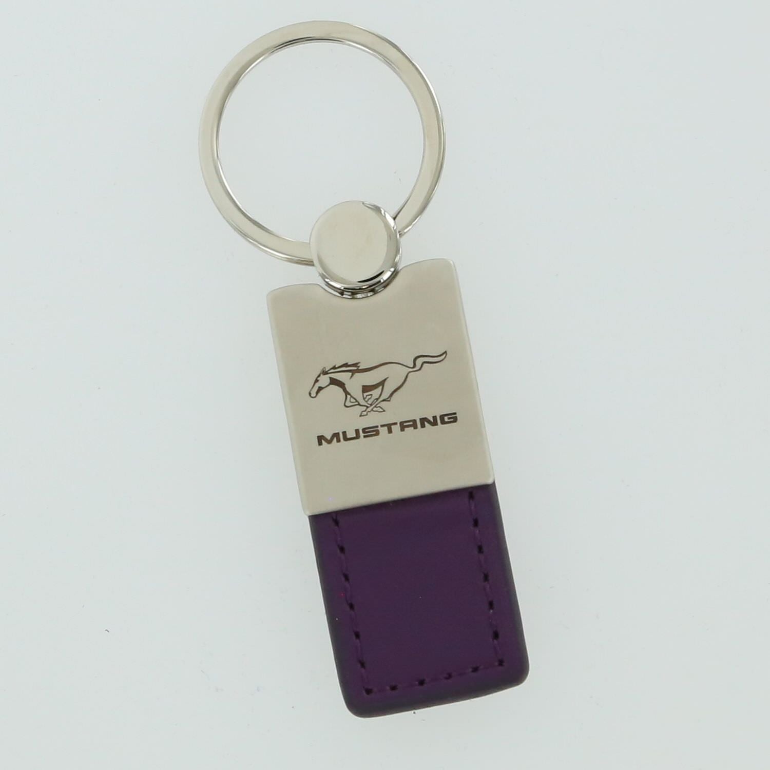 Ford Mustang Leather Key Ring (Purple) - Custom Werks