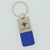 Ford Mustang Tri Bar Leather Key Ring (Blue) - Custom Werks