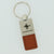 Ford Mustang Tri Bar Leather Key Ring (Brown) - Custom Werks