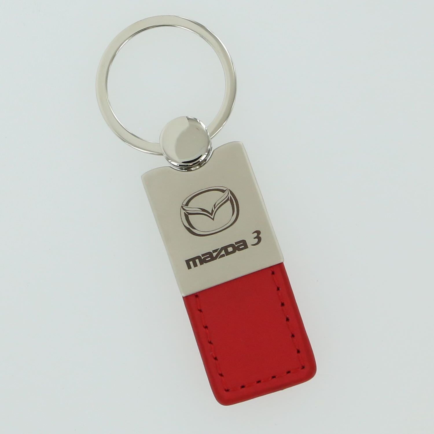 Mazda 3 Leather Key Ring (Red) - Custom Werks
