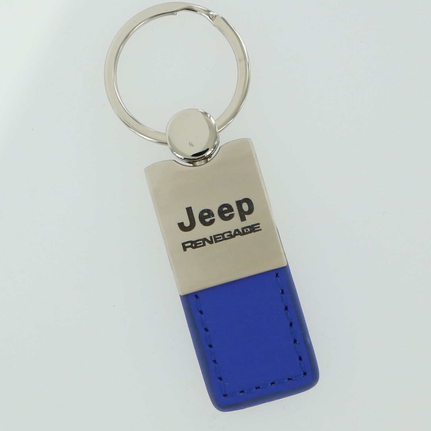 Jeep Renegade Leather Key Ring (Blue) - Custom Werks