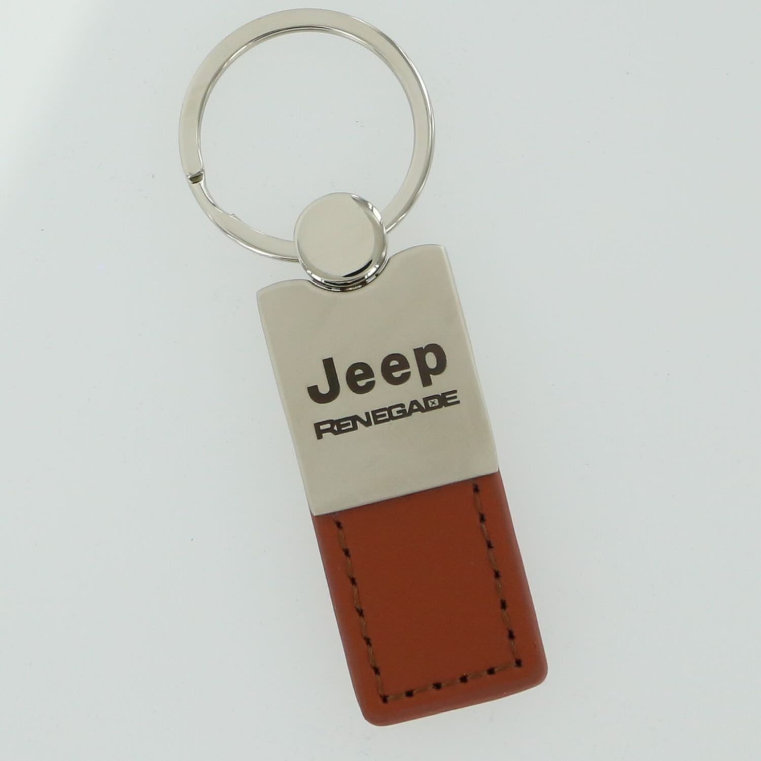 Jeep Renegade Leather Key Ring (Brown) - Custom Werks