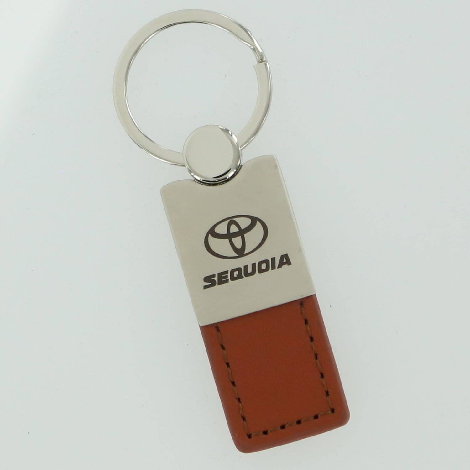 Toyota Sequoia Leather Key Ring (Brown) - Custom Werks
